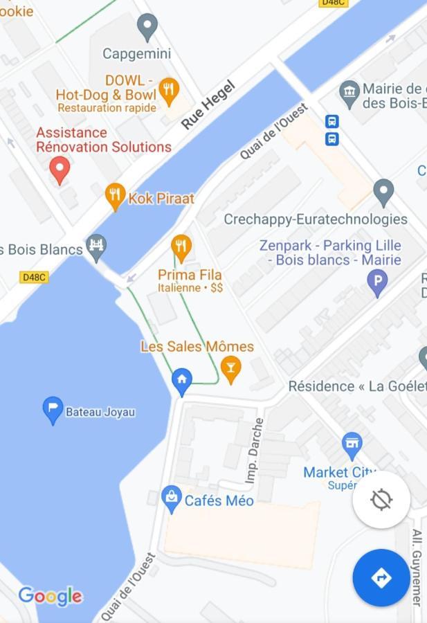 Apartament Bateau Peniche Lille - Euratechnologie Zewnętrze zdjęcie
